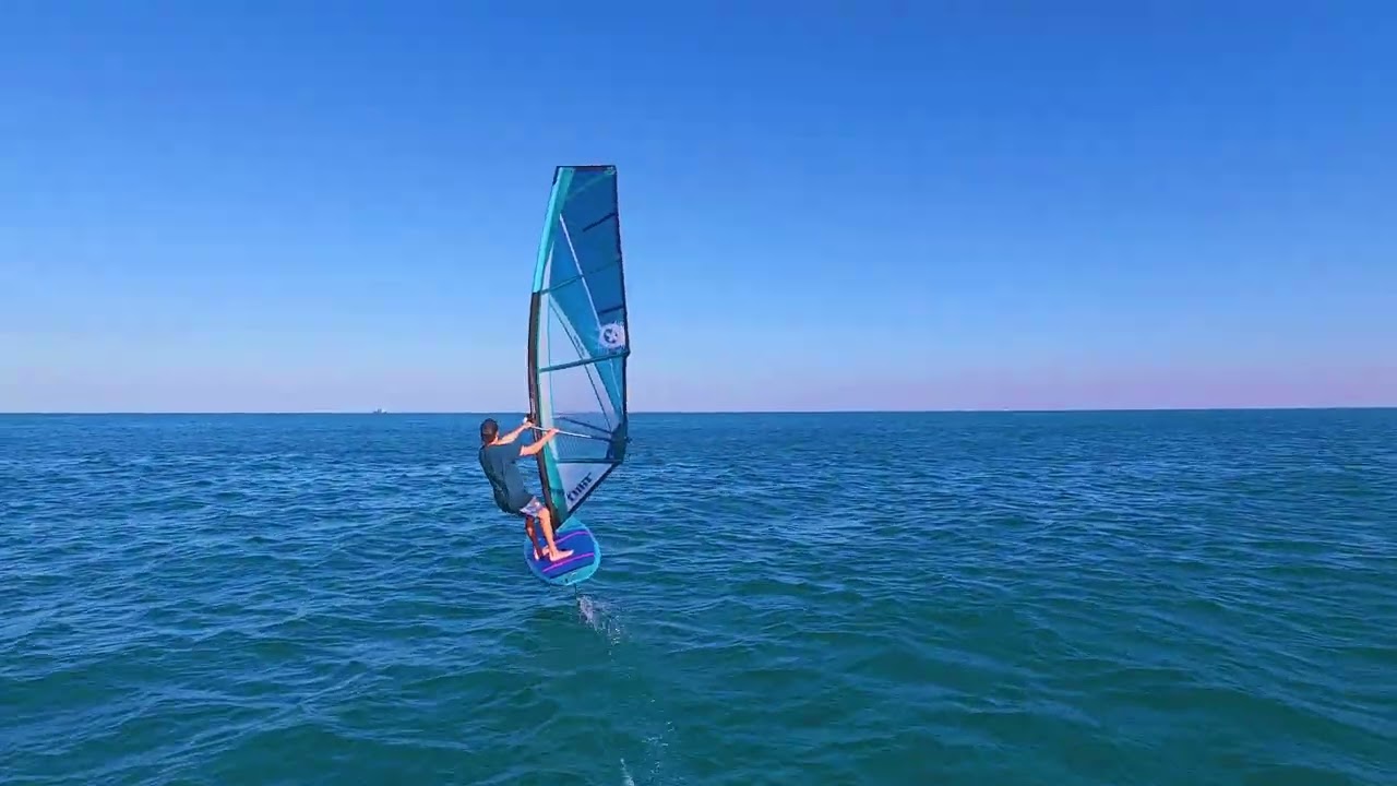 Pure Freedom Windsurf Foiling | Jack on the TILLO Element in Front of Miami Beach