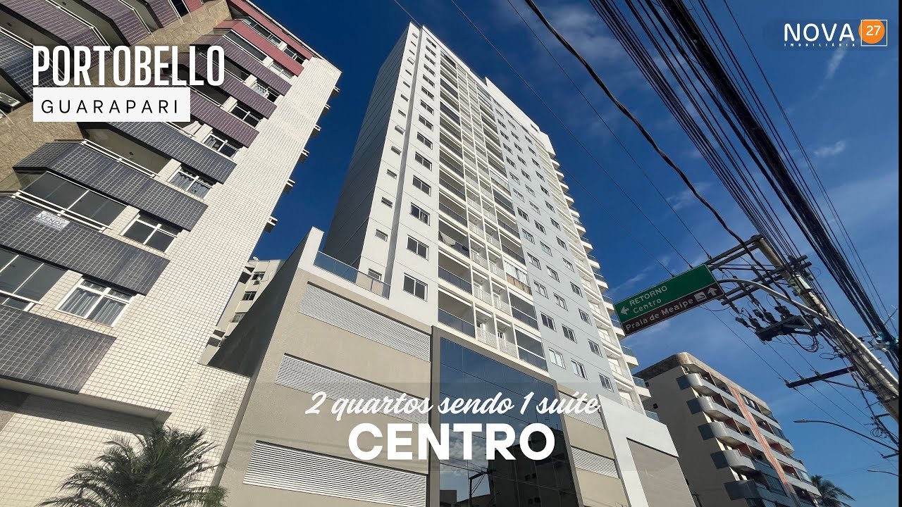 Edifício PortoBello com 2 quartos sendo 1 suíte A VENDA no Centro de Guarapari