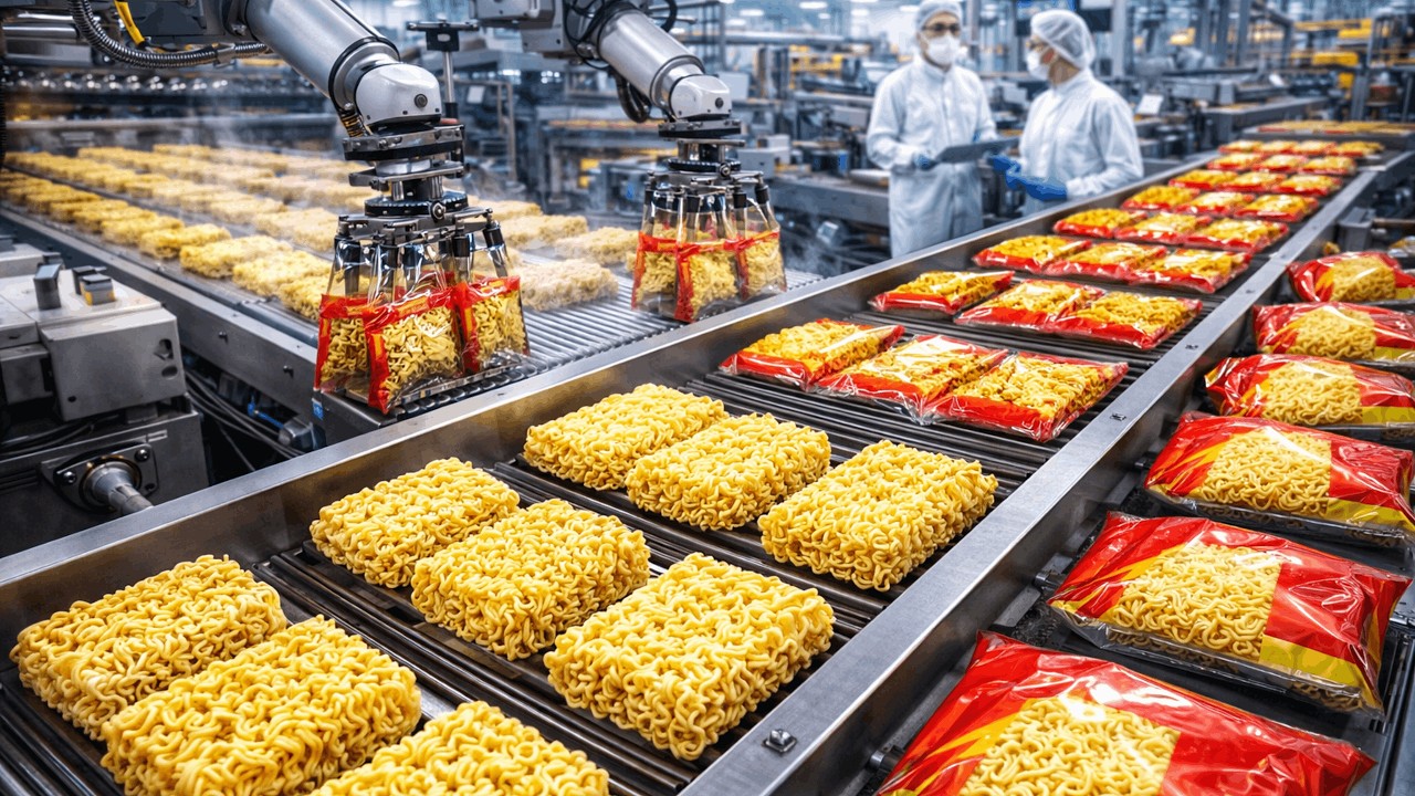 Instant Noodle Manufacturing Process | How Instant Ramen Is Made in Modern Food Factories