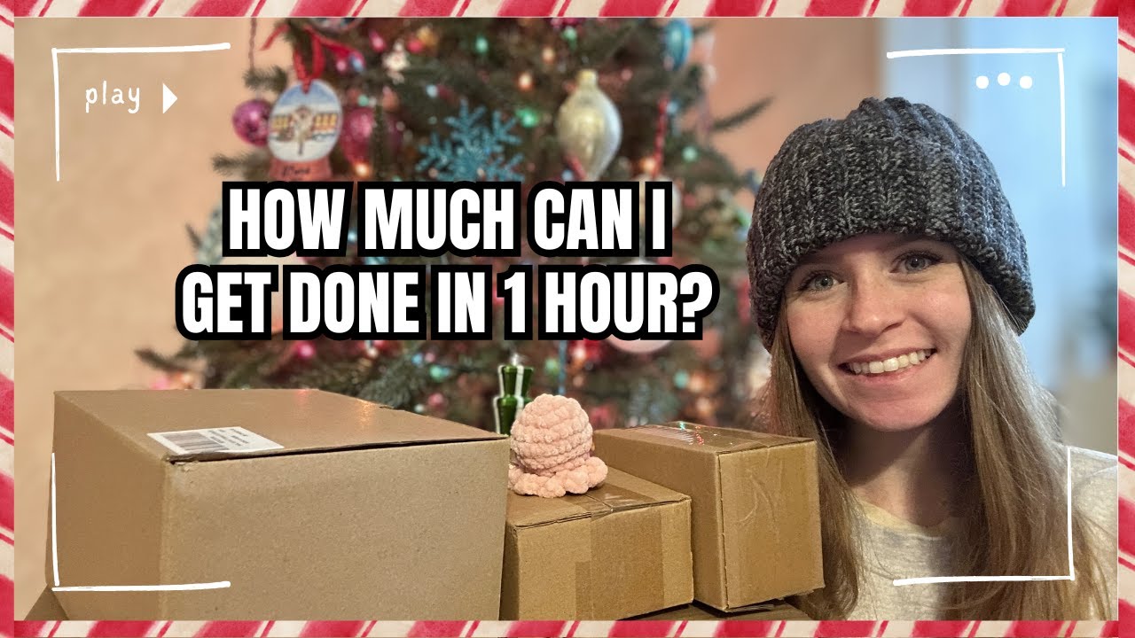 Unboxing Crochet Supplies + 1 Hour of Crocheting | Vlogmas Day 7