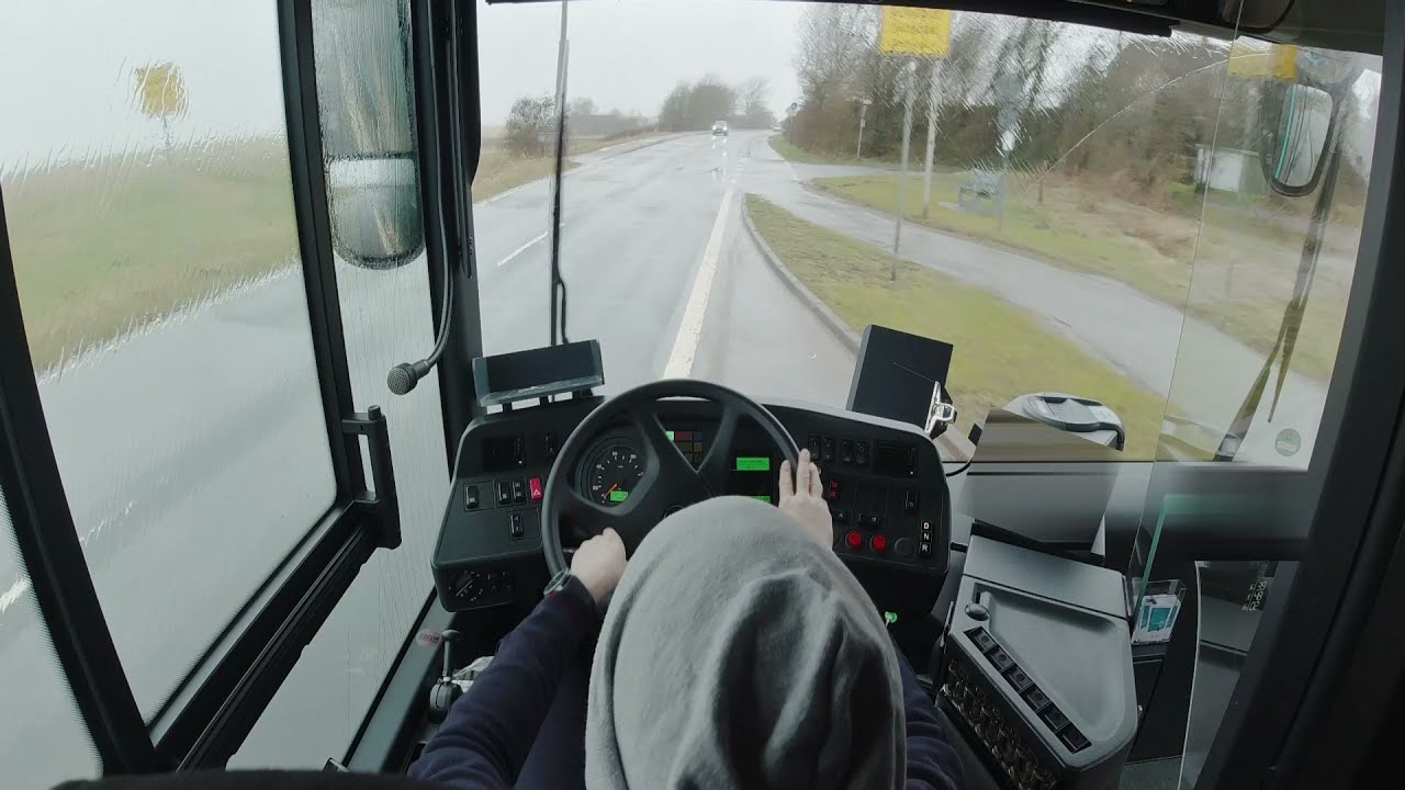 STORM! Bus Driving on a Storm and Windy weather! COCKPIT VIEW!