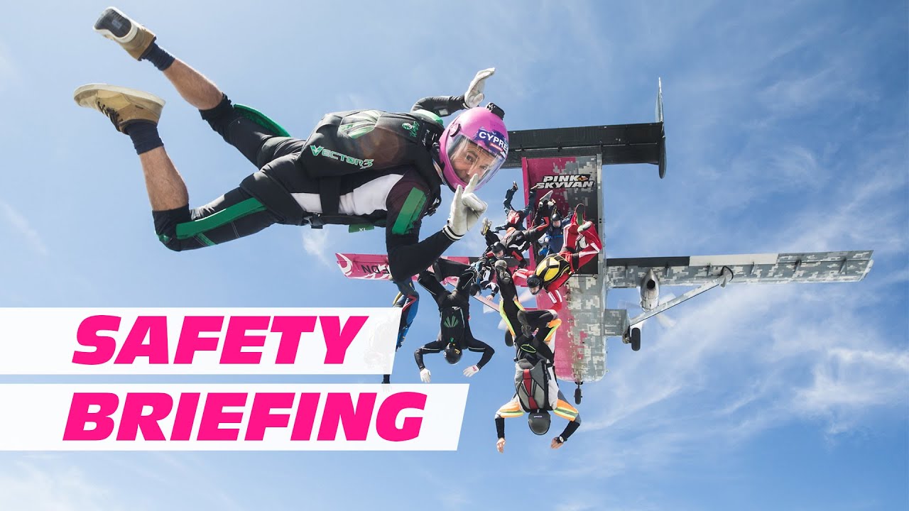 Pink Skyvan Safety Briefing