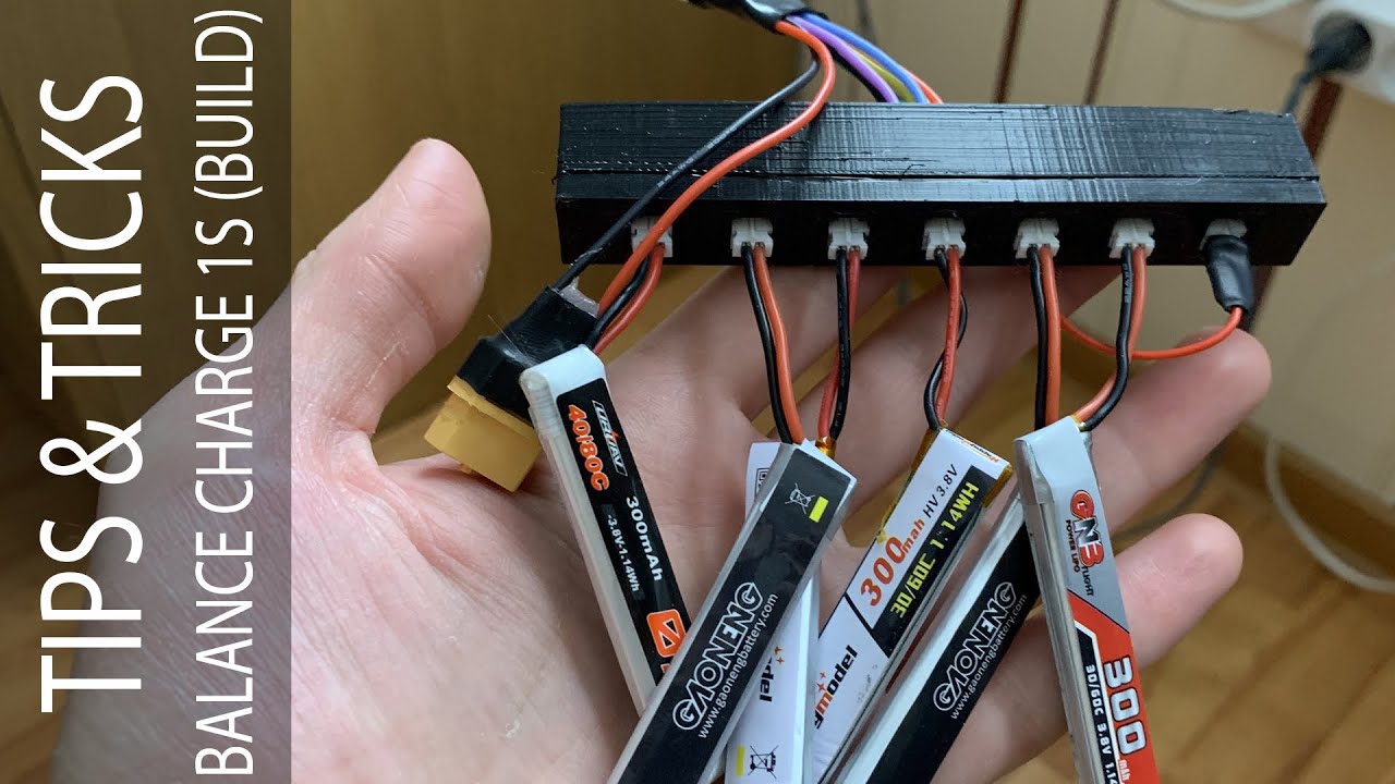 Последовательная зарядка 1s аккумуляторов с балансировкой  | Charge 1s lipo from balance lead(build)