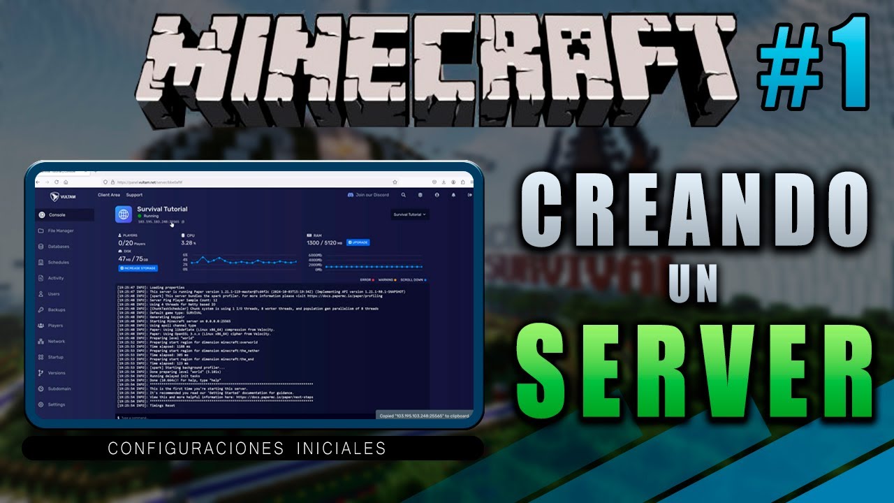 Creando un SERVER de Minecraft desde CERO - Configuraciones Iniciales - Parte 1