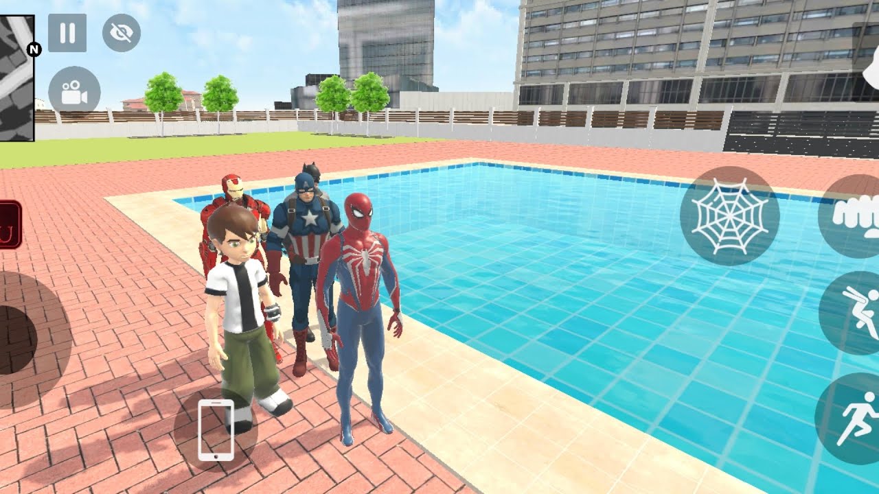 Epic Superhero Pool Scene in Open World Game 😍🔥