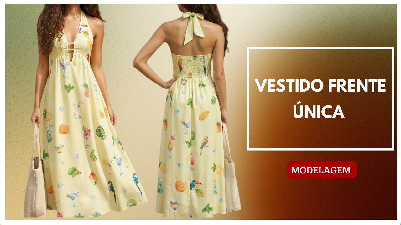 Vestido frente única - modelagem