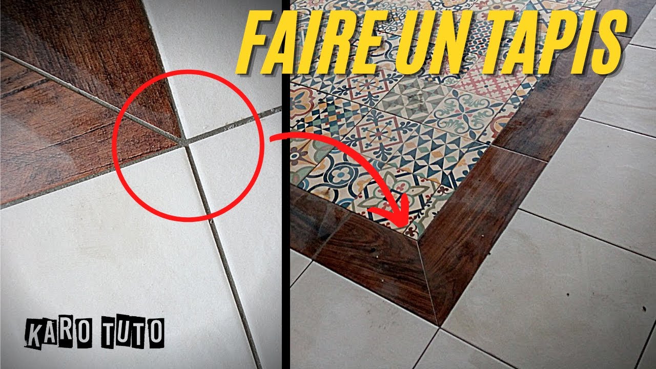 Faire un TAPIS EN CARRELAGE pour faire une DÉCORATION en CARRELAGE