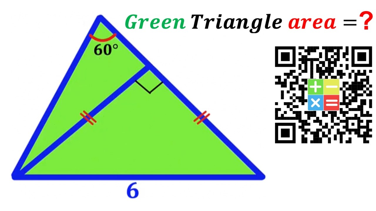 Can you find area of the Green shaded Triangle? | (Triangles) | #math #maths | #geometry