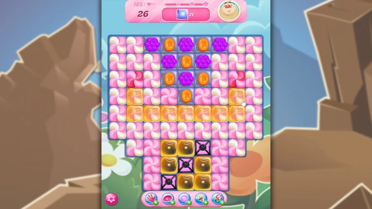 Candy Crush Saga LEVEL 185 NO BOOSTERS (new version)🐟☑️