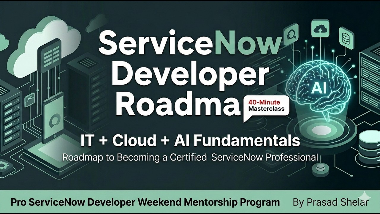 IT + Cloud + AI Fundamentals | ServiceNow Career Roadmap (Beginner to Developer) | (Marathi)