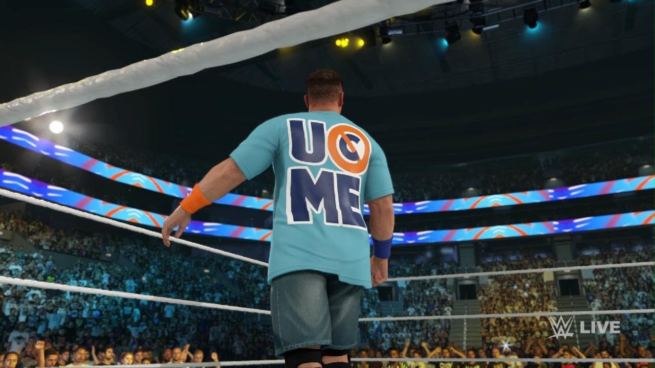 WWE match!! Mysterio and cena vs the rock and bron!!!