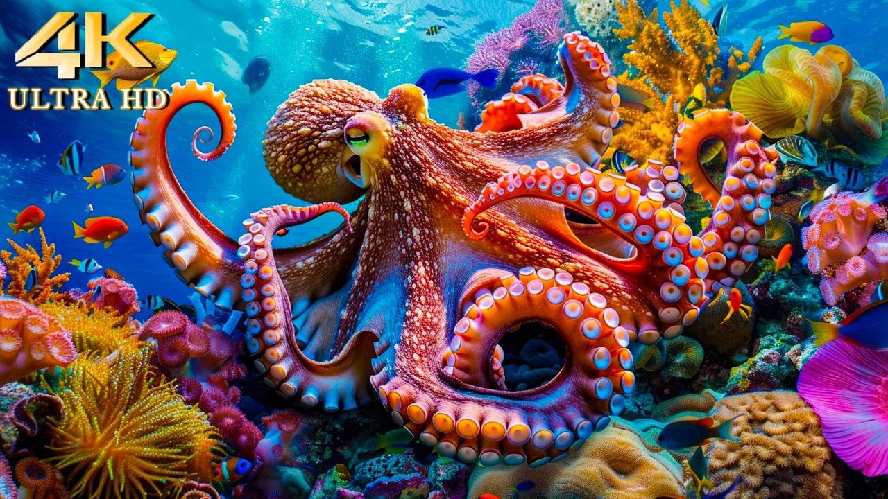 Ocean Wildlife 4K Relaxation | Gentle Marine Life & Soothing Sea Sounds
