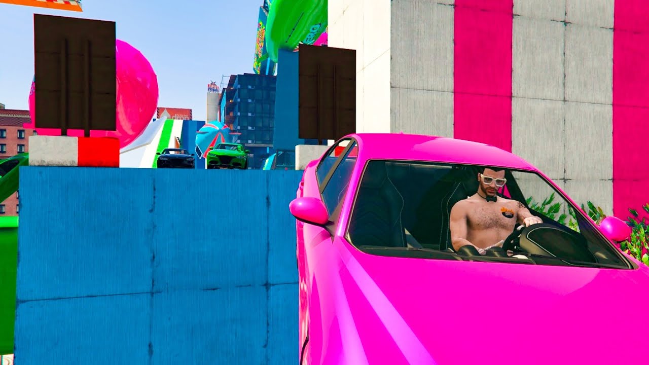 7-Player Air Germany Parkour Race - GTA V Online Funny Moments | JeromeACE
