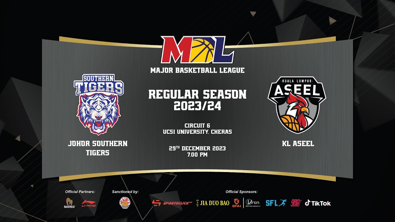[LIVE] MBL Regular Season 2023 | G29 | Johor Southern Tigers vs  KL Aseel
