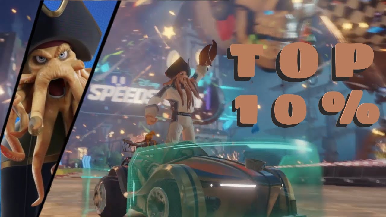 I Am The Sea! Top 10% in the World (Davy Jones) | Easy Route | Disney Speedstorm