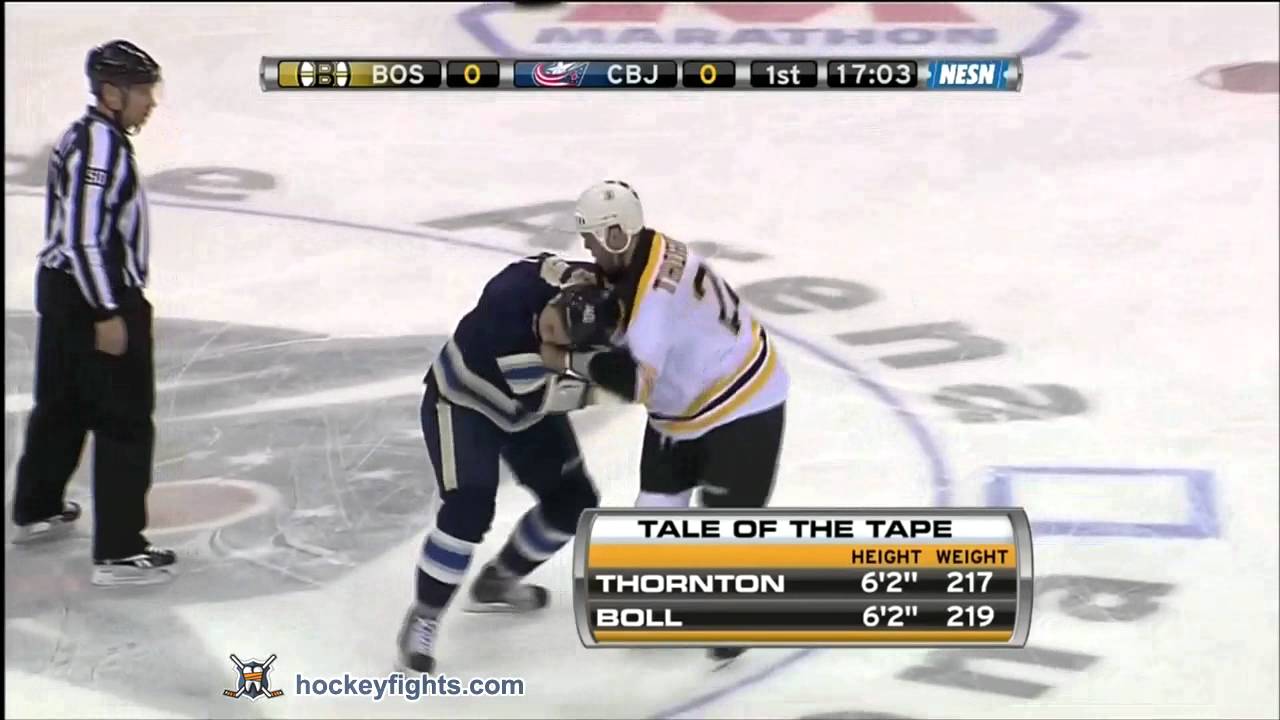 Shawn Thornton vs Jared Boll Dec 10, 2011