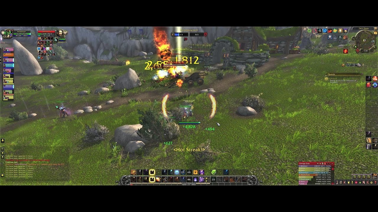 Fire Mage PvP! - WoW BFA 8.2 Twin Peaks