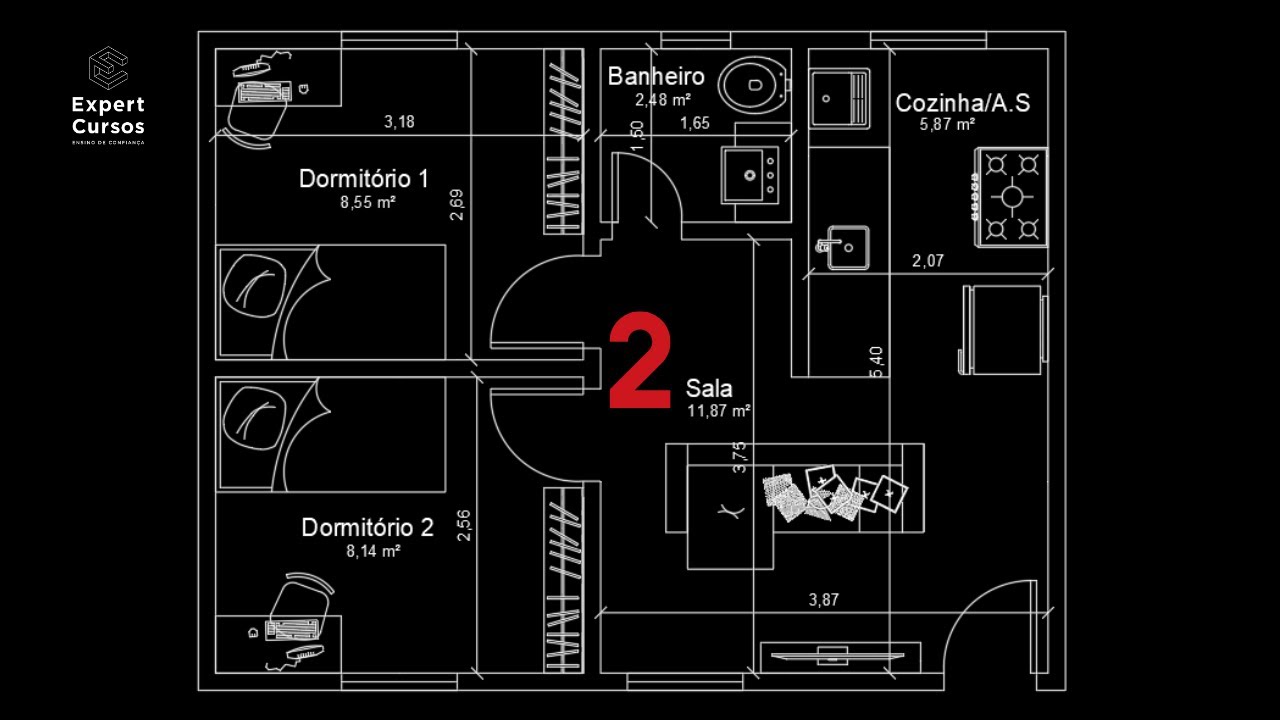 Como fazer a planta baixa de um apartamento | Aula 2 #AutoCAD