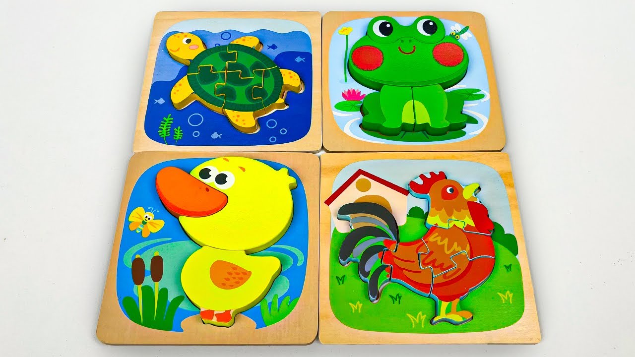 Best Learn Shapes with Animals Shape Matching Puzzle | Preschool Toddler Learning Kids Toy Video
