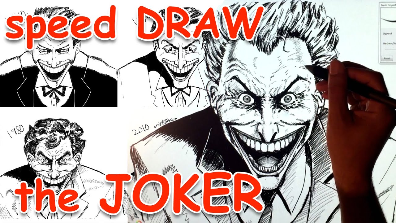 Speed Draw - The evolution of the JOKER using SKETCHBOOK PRO