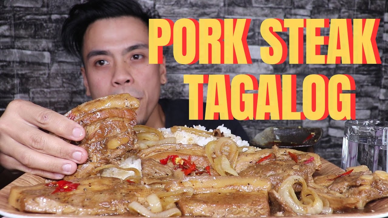 PORK STEAK TAGALOG MUKBANG