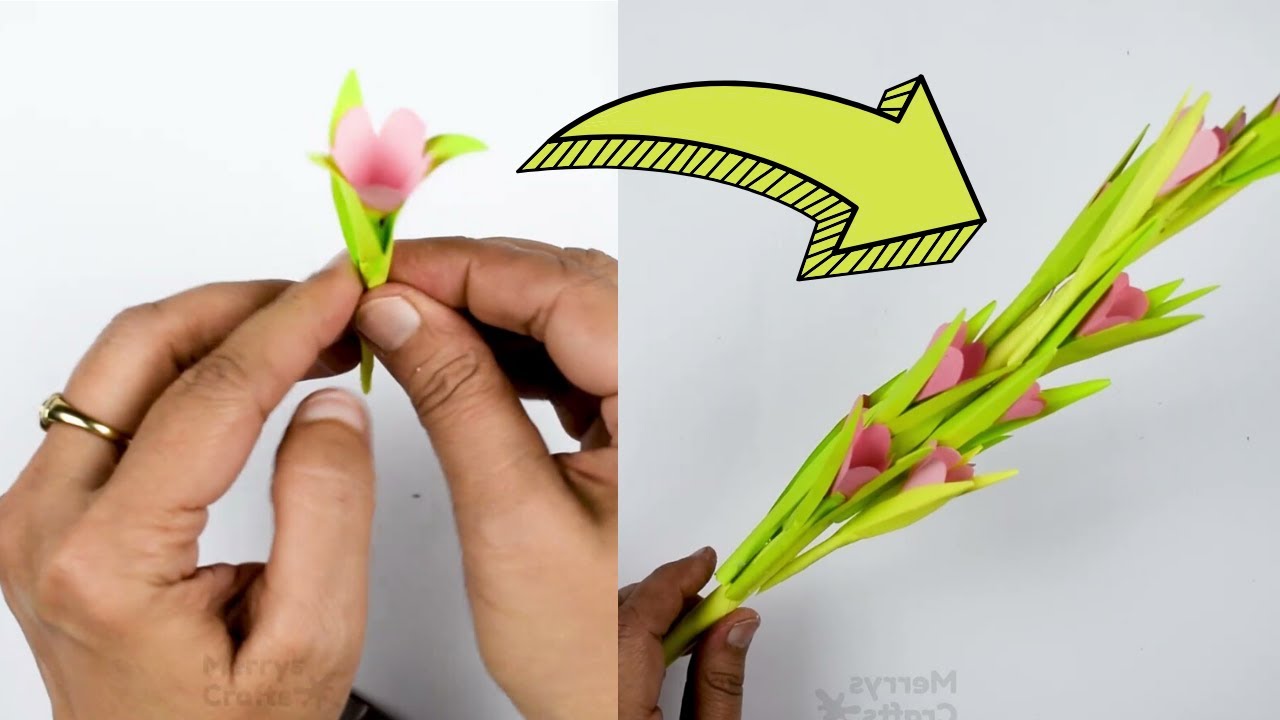 How to make a Flower Bouquet | Paper Flower Bouquet | Origami | Papercrafts