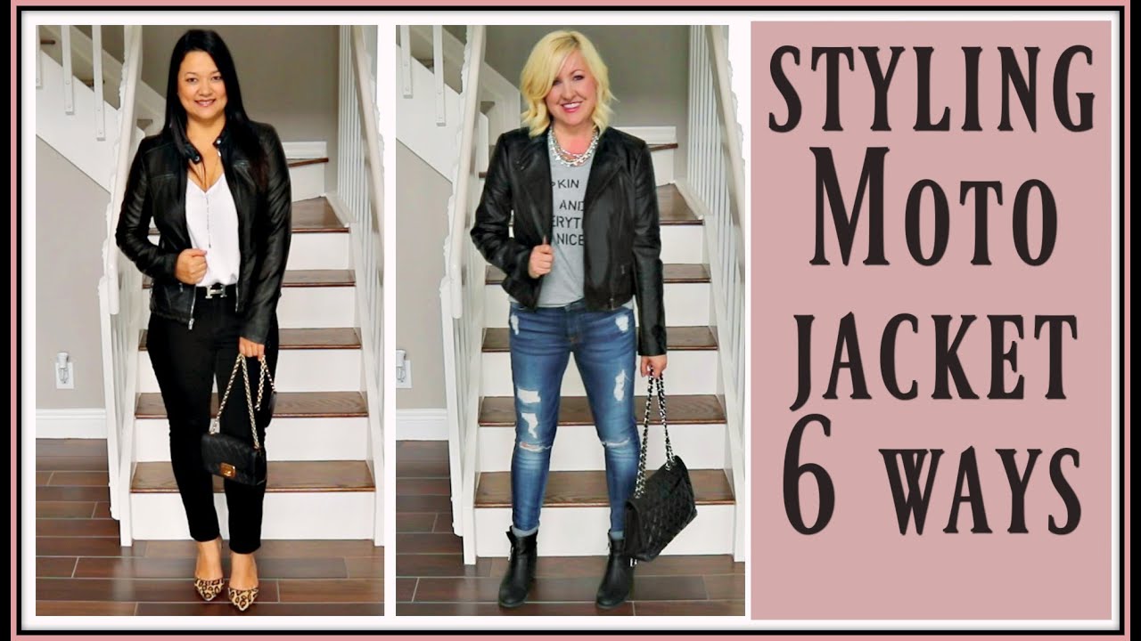 How to Style Moto Jackets for Women Over 40 | How Mature Women Wear Leather Jackets