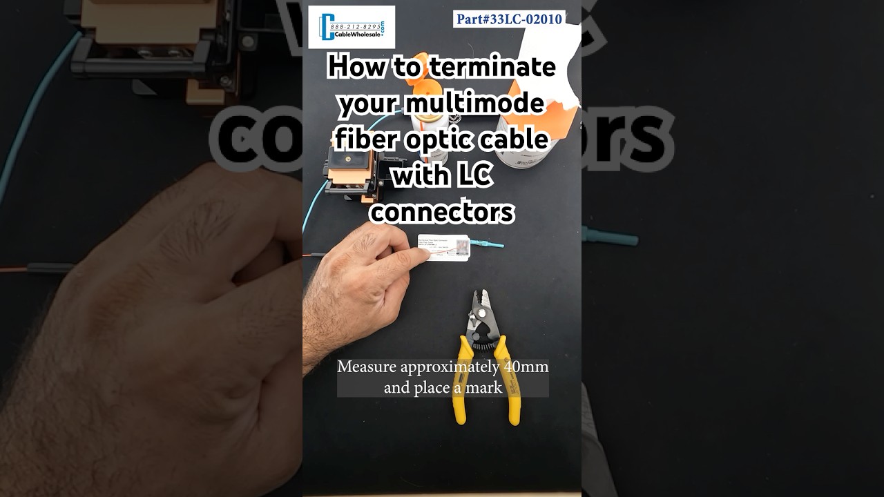 How to Terminate a Multi-mode Fiber Optic Cable with LC mechanical fast connectors.