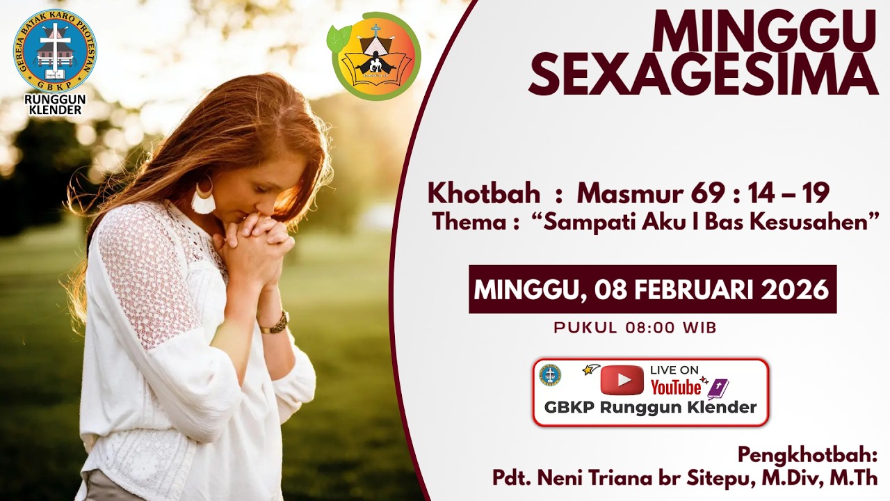 MINGGU SEXAGESIMA 08 Februari 2026 | GBKP Klender