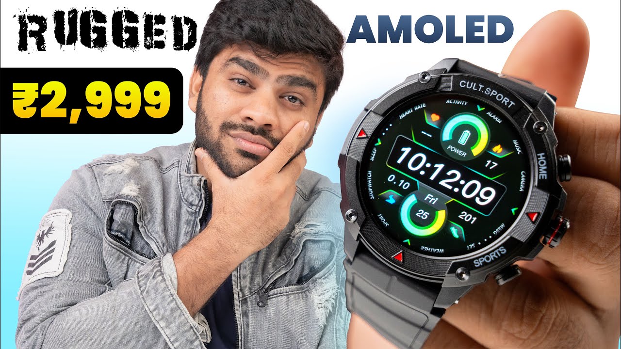 Best Rugged Fitness Smartwatch - AMOLED 😍 | BT Calling 📞 | CULT SPORT Ranger XR