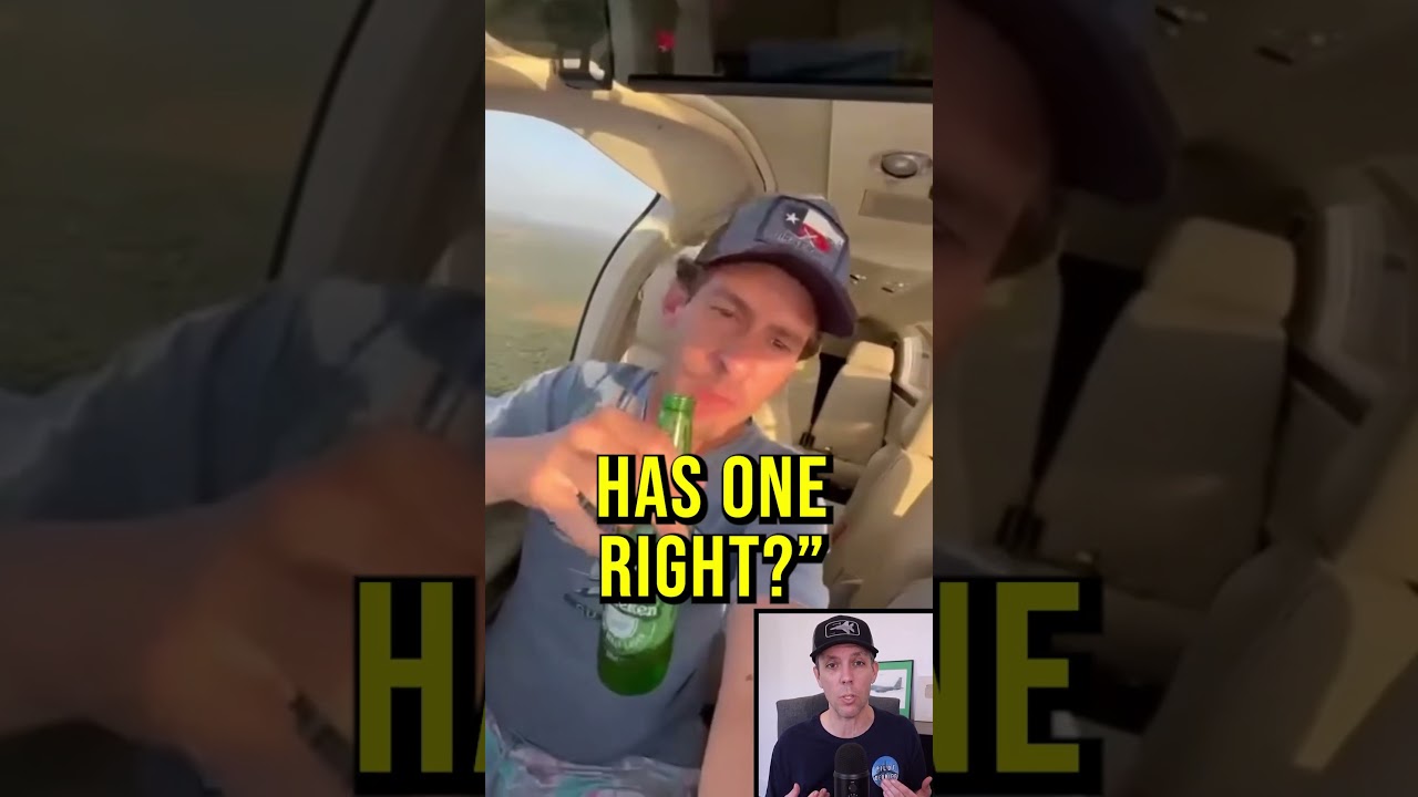 Pilot TRIES To Drink & Fly!