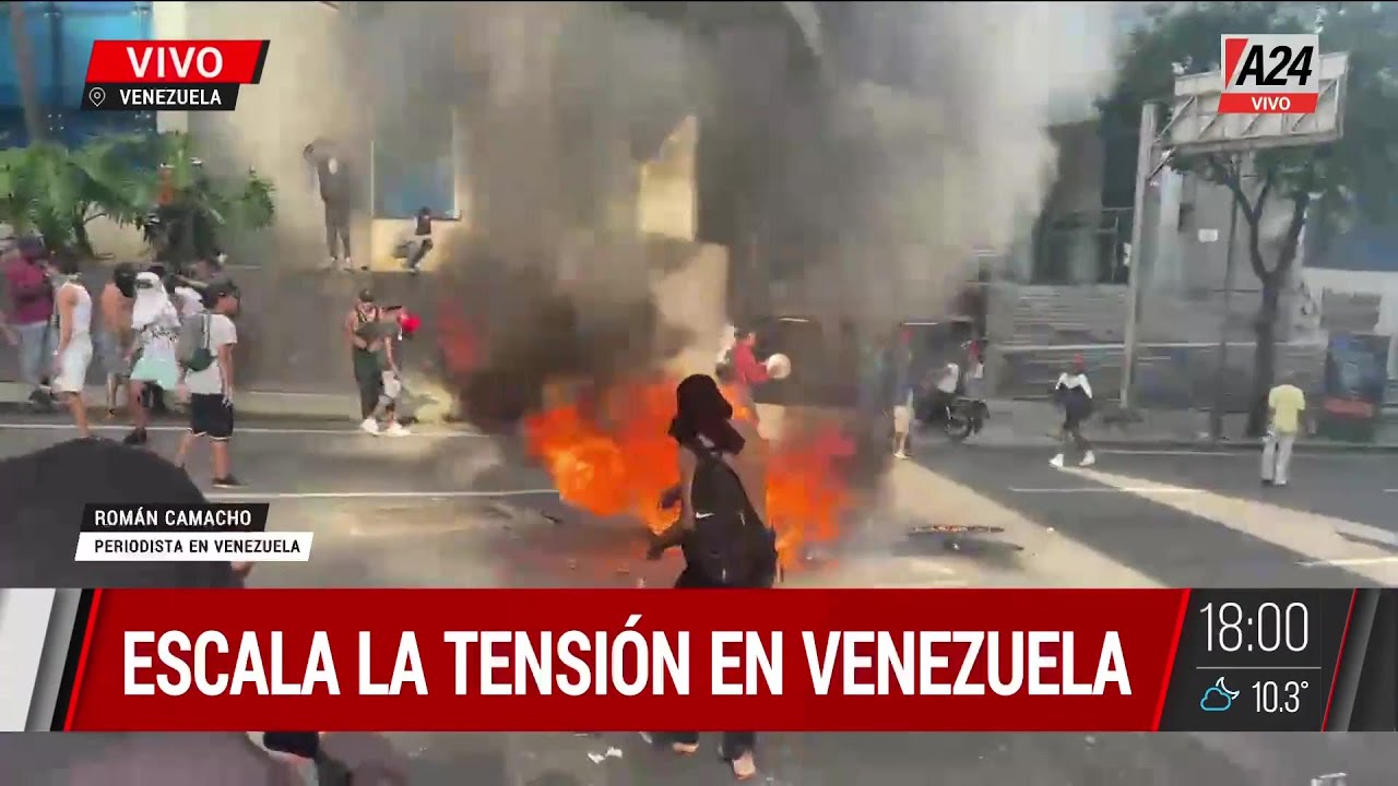 🚨MÁXIMA TENSIÓN EN VENEZUELA: PROTESTAS EN LA CALLE Y REPRESIÓN