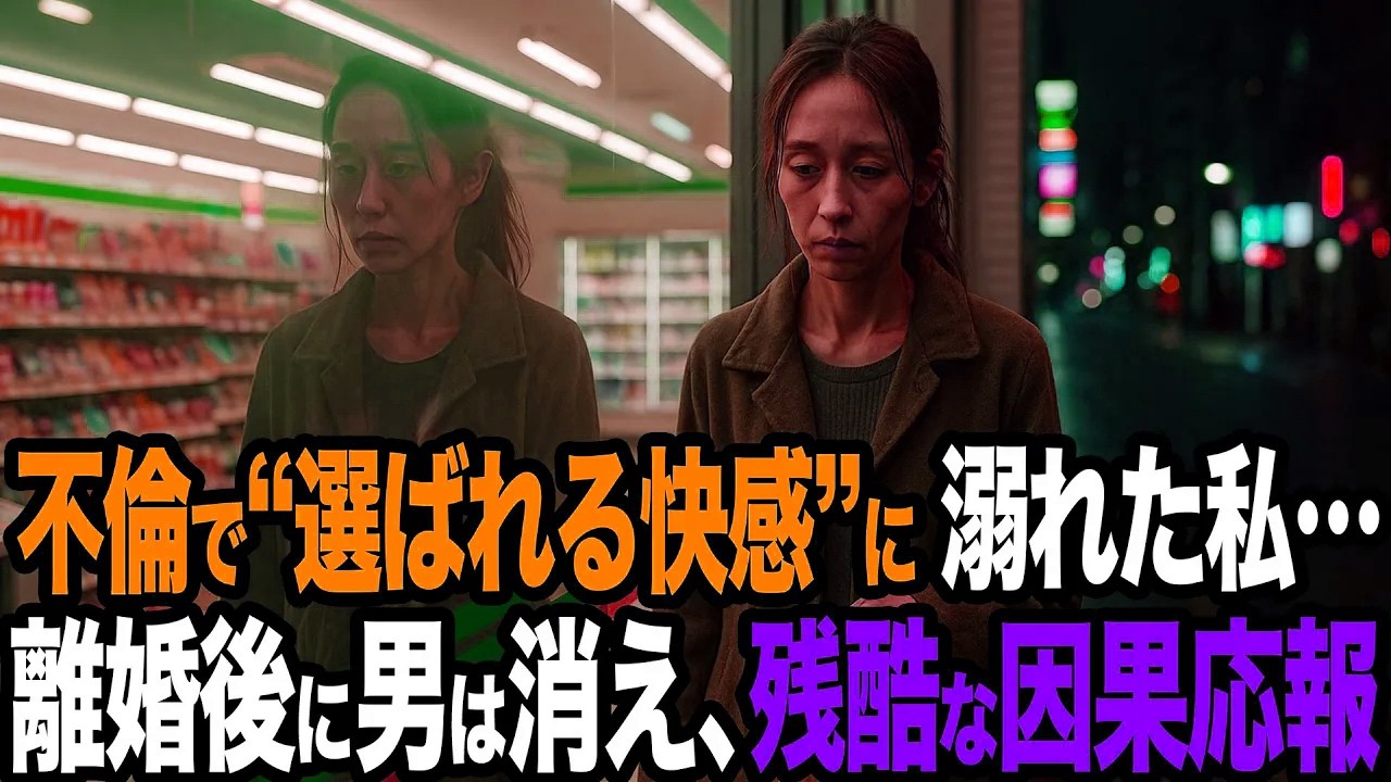【シタ妻】不倫で家庭を捨て夜の街へ戻った女の末路…男は責任から逃げ、慰謝料185万だけが残った→自由を選んだ末に待っていた残酷な現実【修羅場朗読】