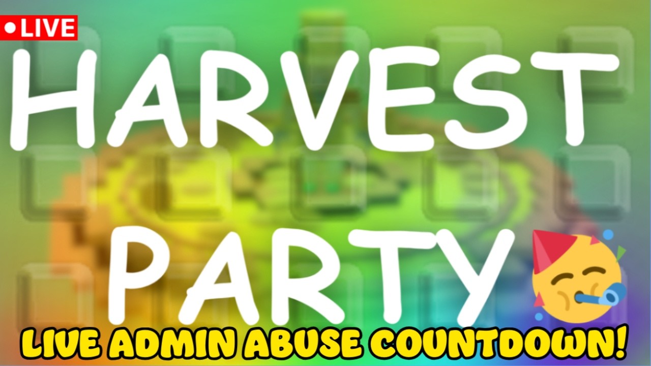 LIVE🔴 Admin Abuse + HARVEST PARTY NEW UPDATE (Grow a Garden) #roblox #growagarden