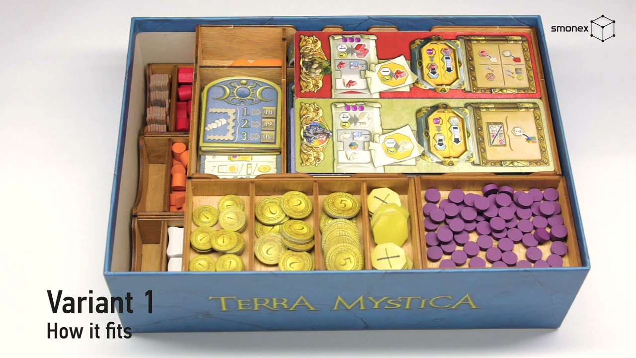Terra Mystica Board Game Organizer / Wooden Insert Compatible with all expansions