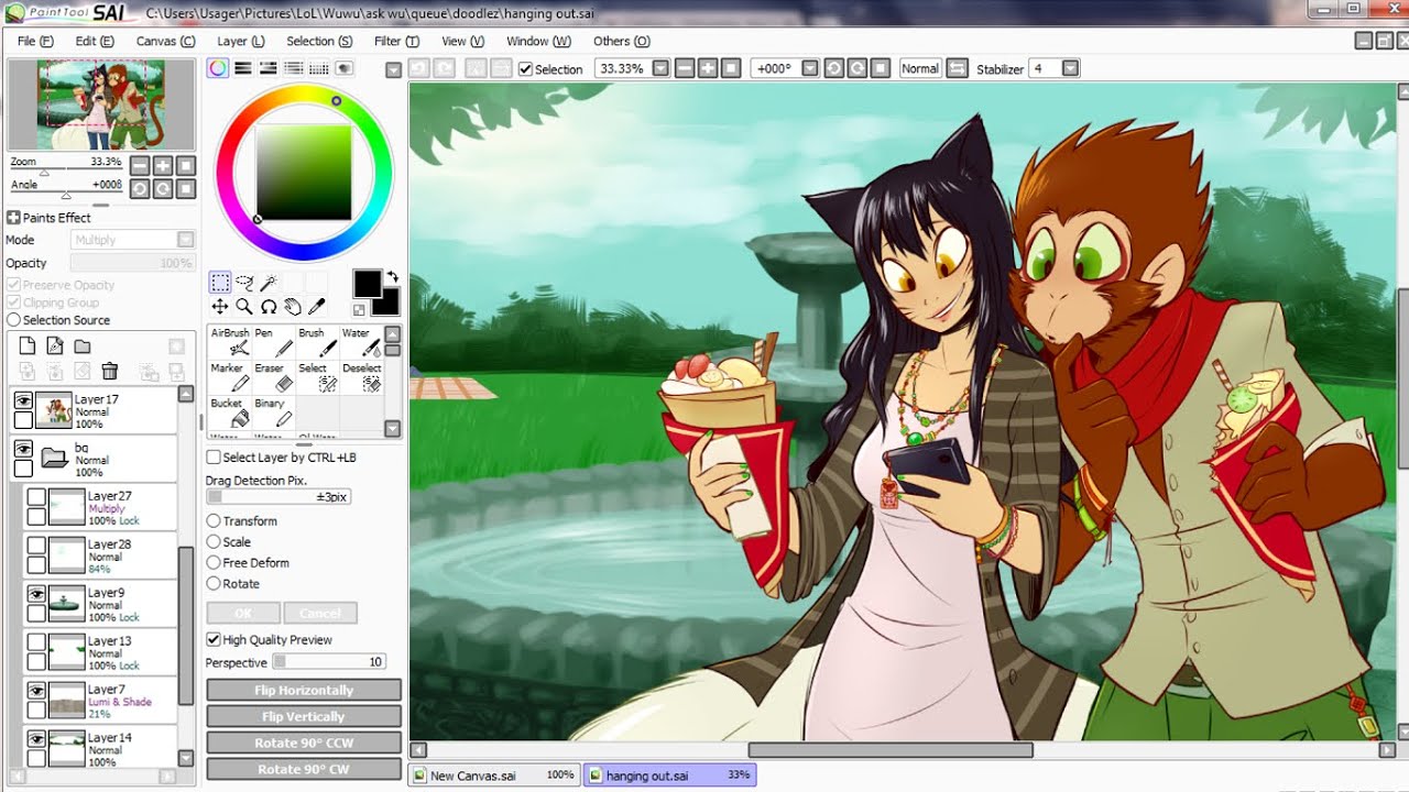 Hanging Out [Drawing Timelapse]