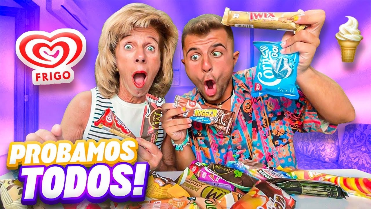 PROBAMOS los NUEVOS HELADOS de FRIGO!! 🍦😱 (y los de siempre jeje)