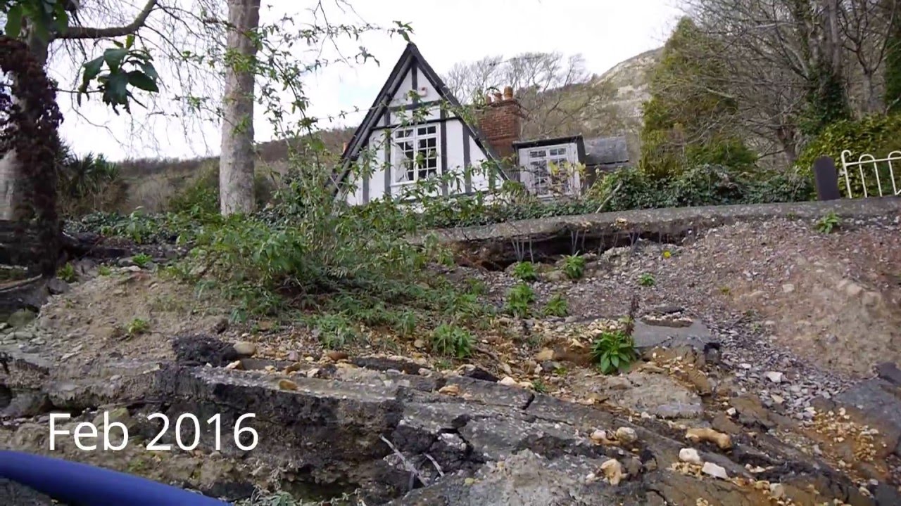 Undercliff Drive Landslip - A comparison after 2 years. - Isle Of Wight.