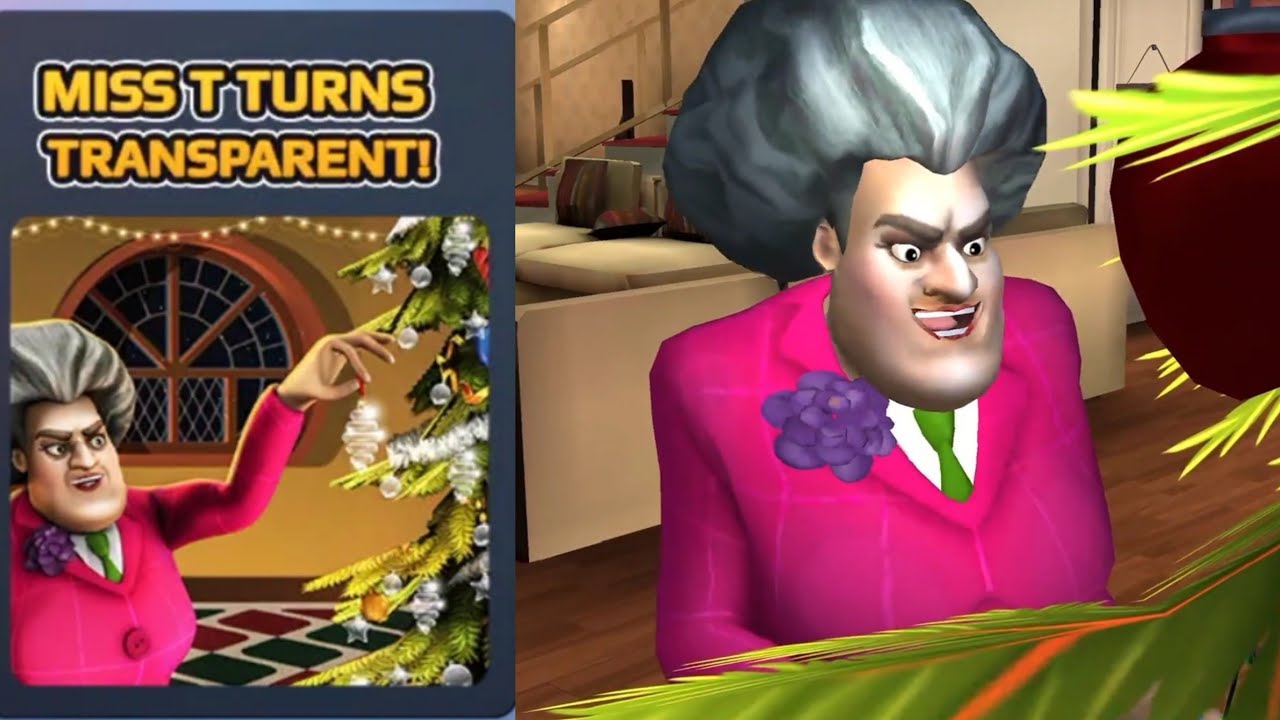 Scary Teacher Miss-T Turn Turn Transparent Gameplay 2024✅