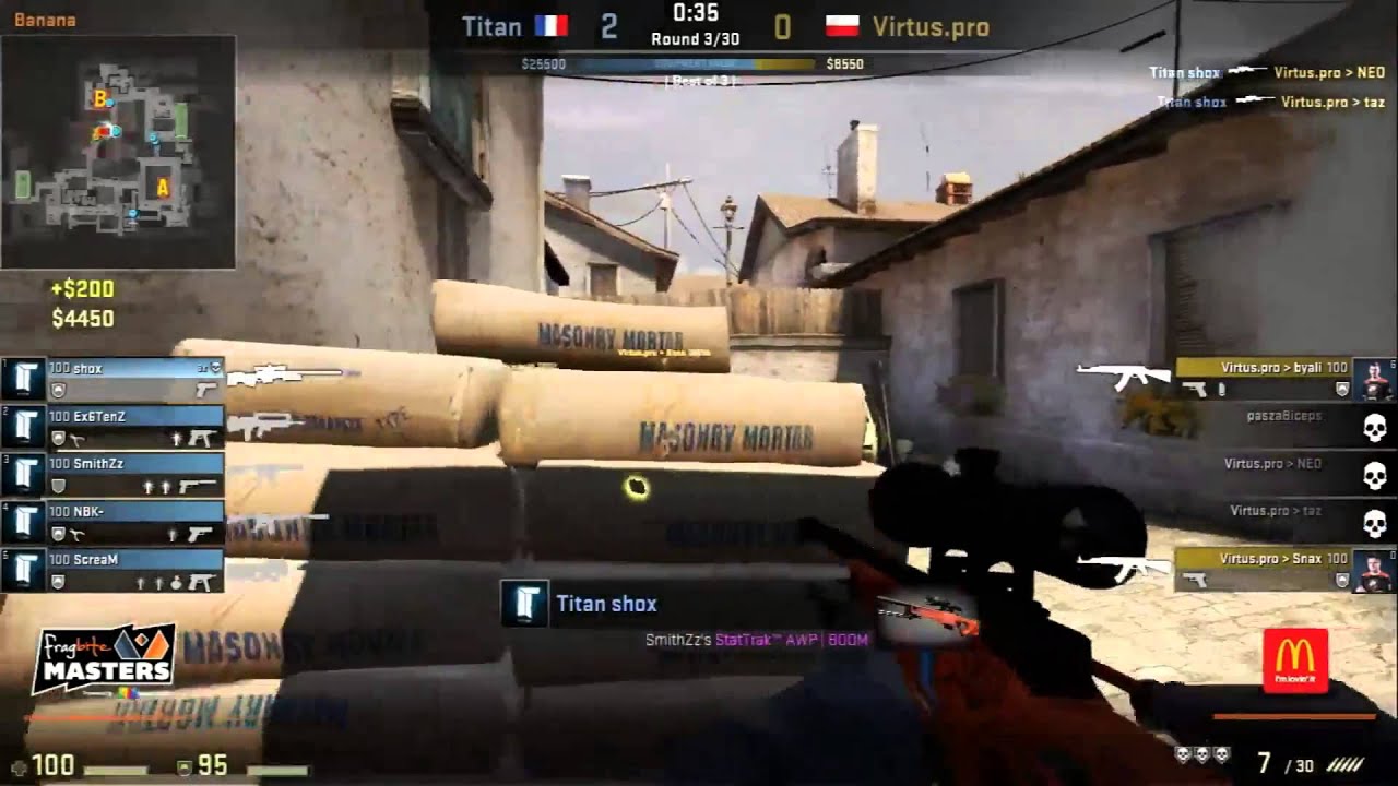 Titan Shox AWP PLAY OF THE YEAR vs VIRTUS.PRO [Fragbite Masters 2014]