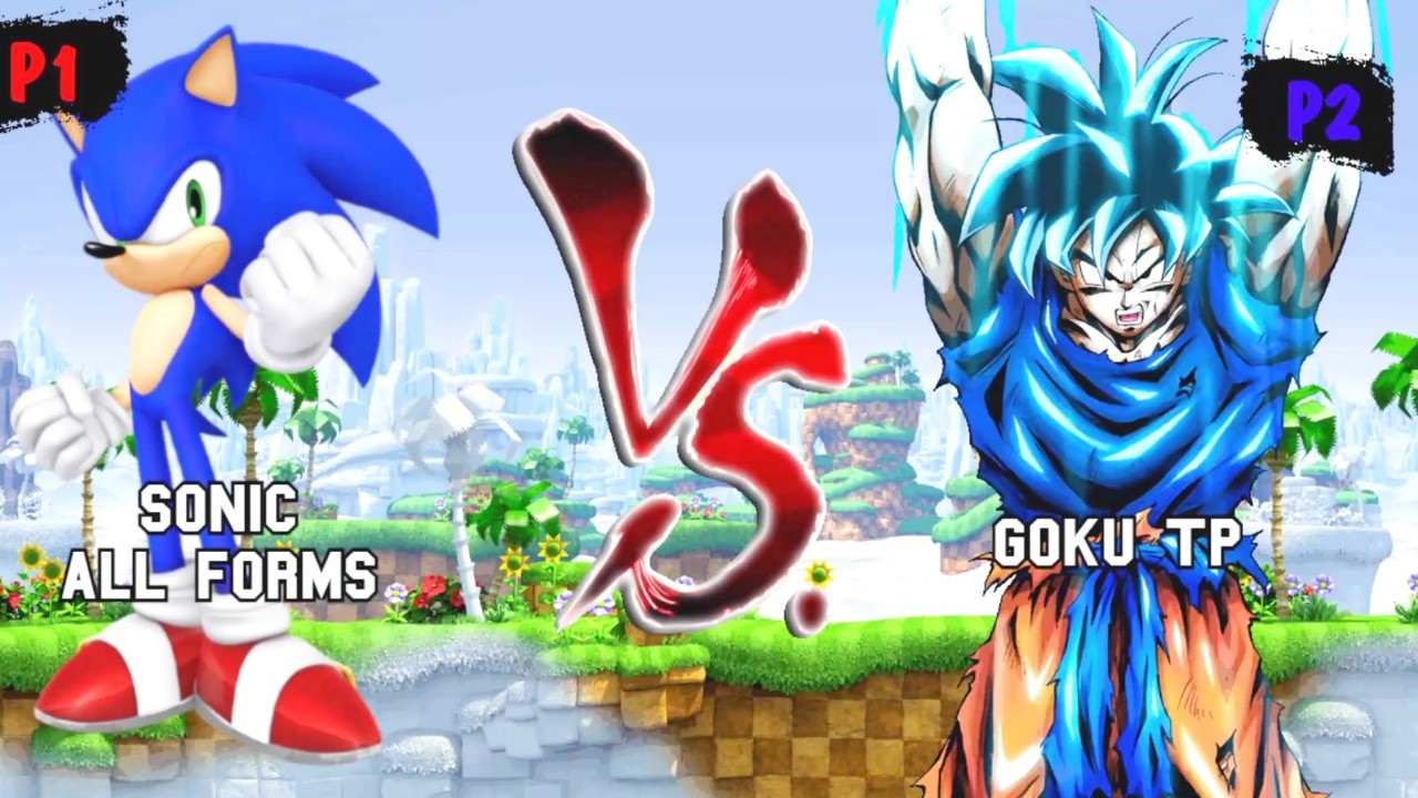 Sonic all forms VS Goku TP I Sonic Battle JUS MUGEN v4