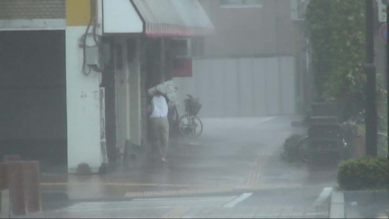 Typhoon Usagi Extreme Hurricane / Cyclone Stock Footage Screener PAL 720x576.