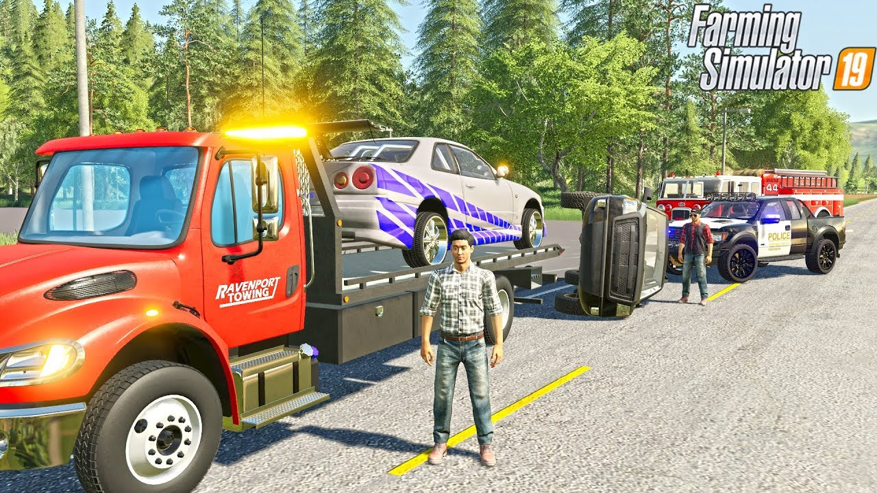 RESCUING CHOW FROM DANGEROUS REPO | +FIRE STATION | FARMING SIMULATOR 2019