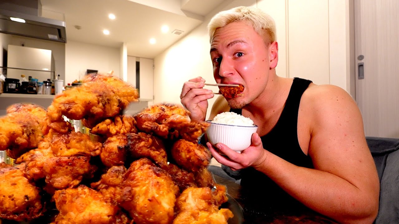 ヤンの大好きな唐揚げを大量に作って好きなだけ爆食したら幸せすぎた！！！【ヤンクツク】