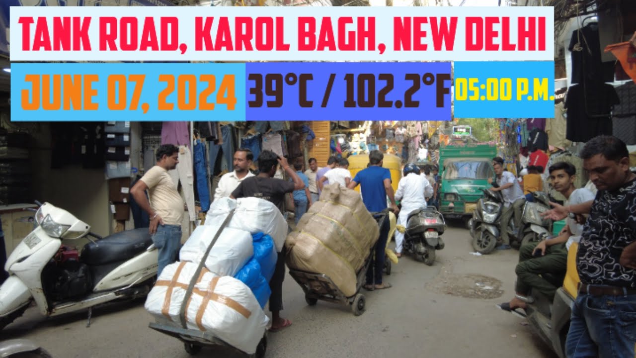 Walking tour: Tank Road, Karol Bagh, New Delhi. Readymade wholesale garments market. #walkingtour
