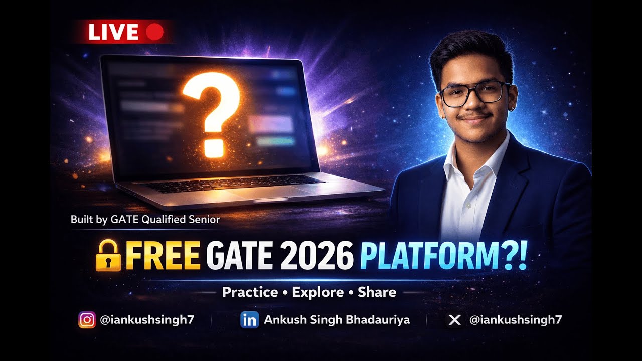 FREE GATE 2026 PYQ Practice Platform 🔥 | SupMind Online  | Custom Tests & Leaderboard @Pranjlxiit