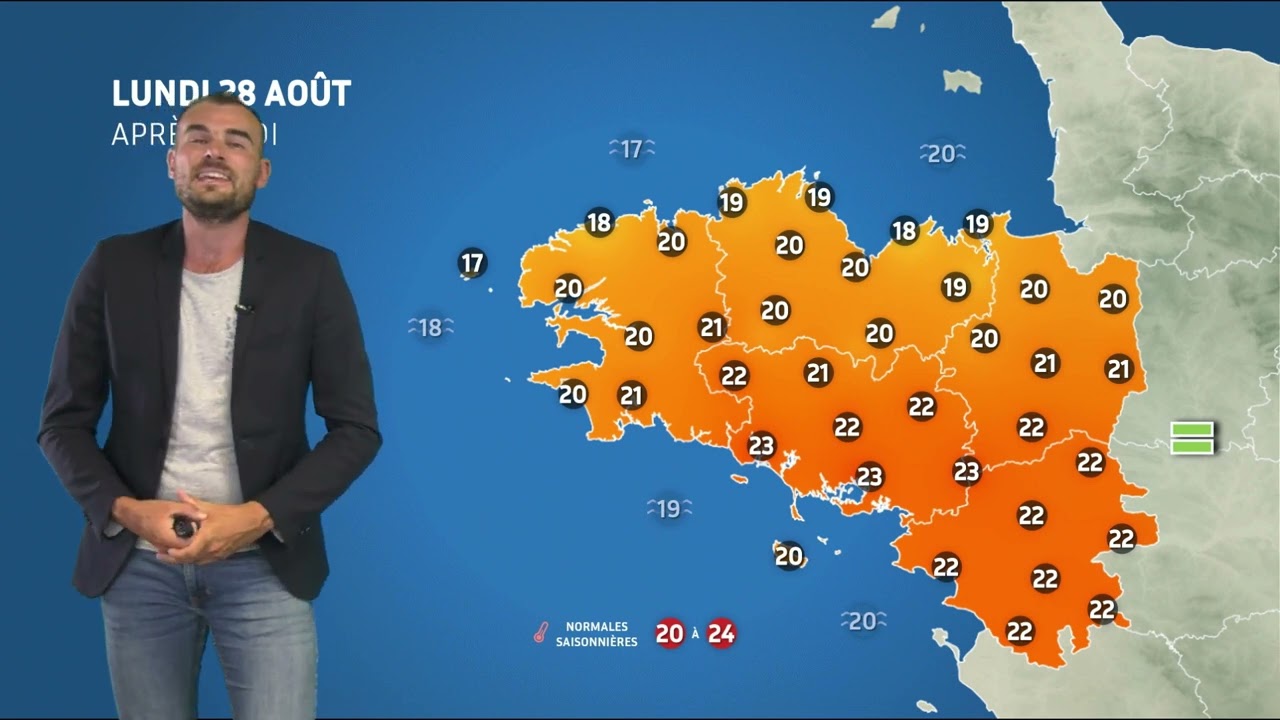 Bulletin météo pour le lundi 28 août 2023