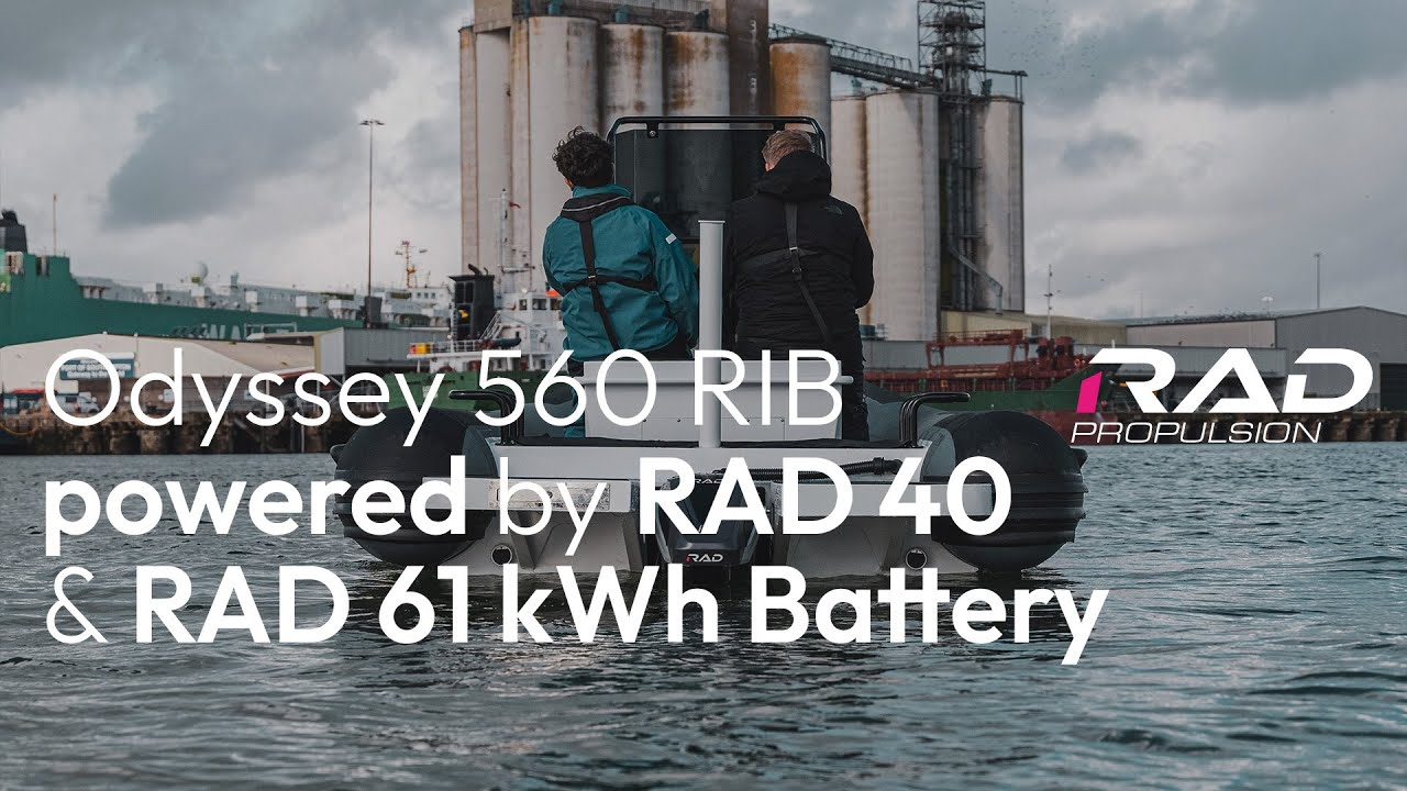 Odyssey 5.6M RIB powered by the RAD 40 drive and RAD 61kWh battery