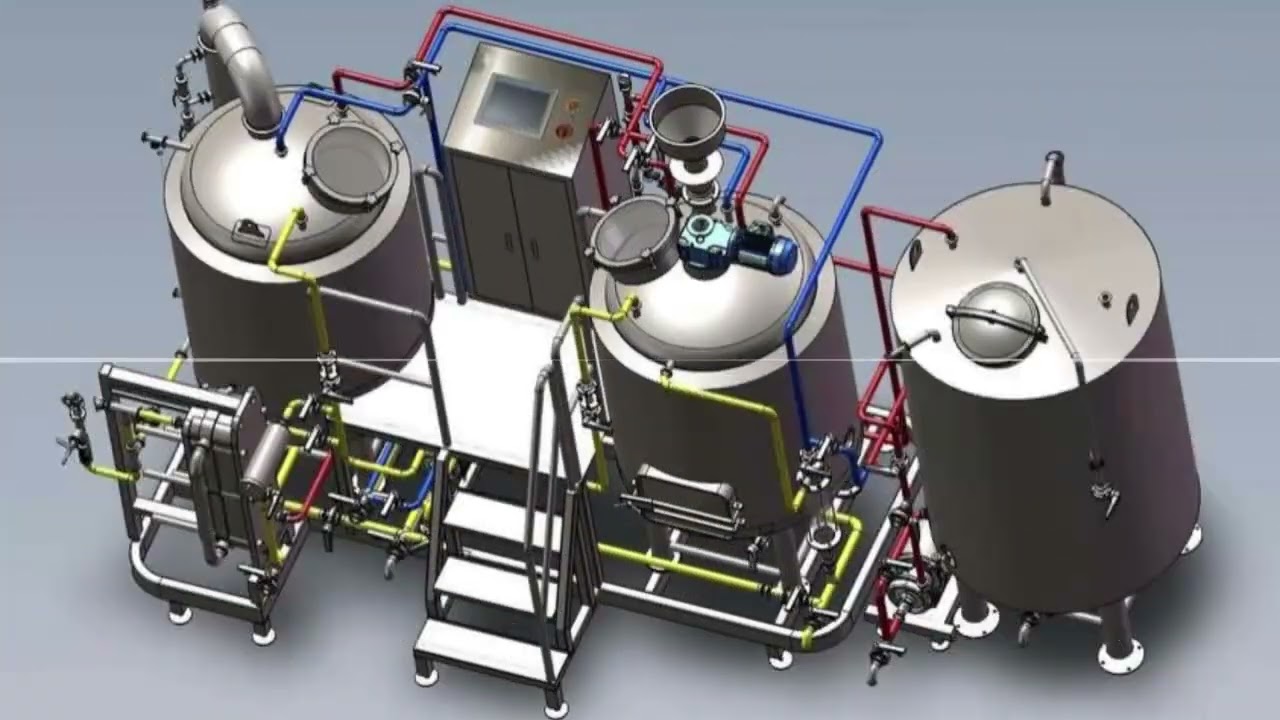 3D Drawing of 500L Brewhouse | Brewery Equipment Design