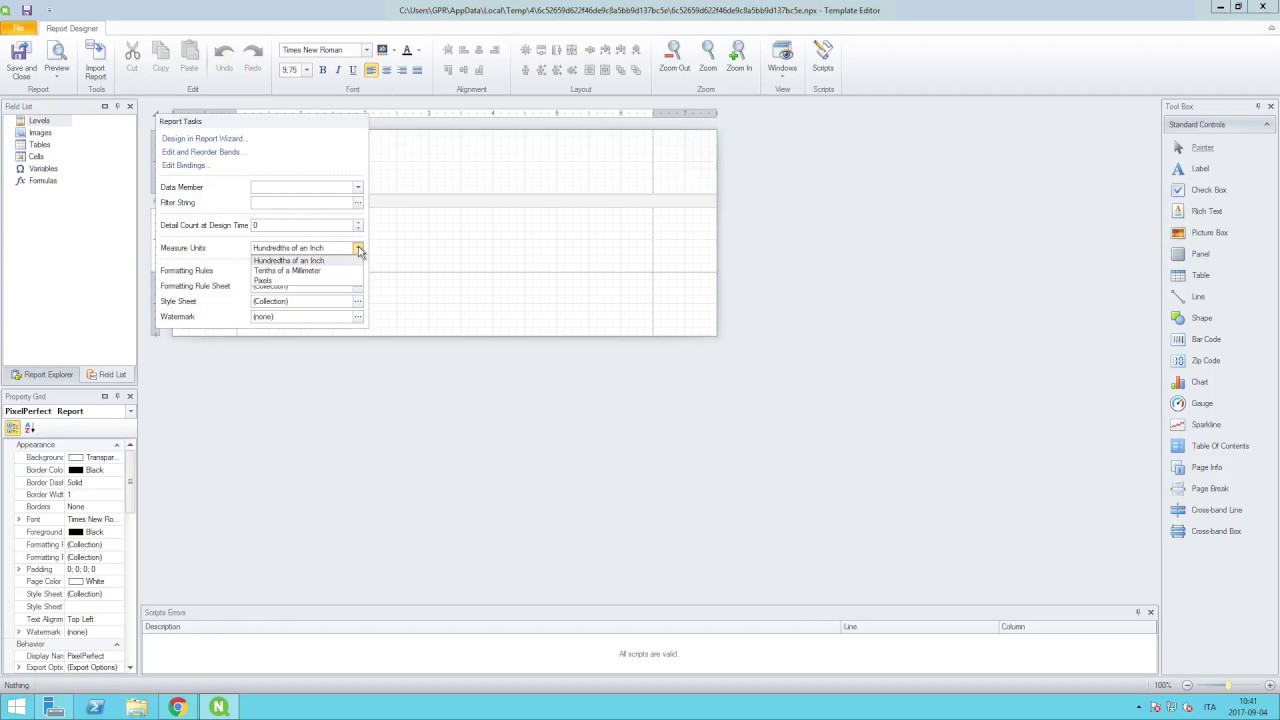 Начало работы над созданием отчетов PixelPerfect — Qlik NPrinting